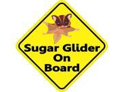 4.5 x4.5 Sugar Glider On Board Bumper Sticker Decal Window Vinyl Stickers Decals