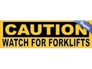 10in x 3in Caution Watch For Forklifts Magnet Magnetic Sign