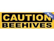 10in x 3in Caution BeeHives Bee Hives Magnet Magnetic Sign