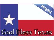 5 x3 God Bless Texas Flag Bumper magnet Decal Car magnetic magnets Vinyl Decals