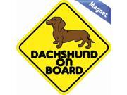 5 x5 Dachshund On Board Dog magnet bumper Decal magnetic Vinyl magnets Decals