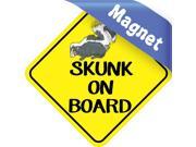6in x 6in Skunk On Board Animals Magnet Magnetic Vehicle Sign