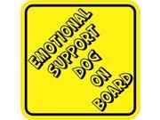 8in x 8in Emotional Support Dog On Board Animals Bumper Sticker Vinyl Window Decal