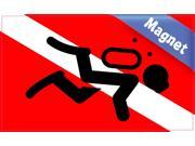 5in x 3in Scuba man Diver Down flag Magnet Magnetic Vehicle Sign