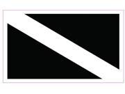 5in x 3in Black SCUBA Diver Down Flag Bumper Sticker Decal Window Stickers Decals