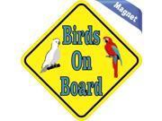 5 x5 Birds On Board Bird magnet bumper Decal magnetic Vinyl magnets Decals