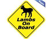 6in x 6in Lambs On Board Sheep Magnet Car Magnetic Ewe Vehicle Sign Magnets