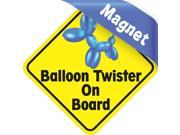 5in x 5in Balloon Twister On Boardnal Magnet Magnetic Vehicle Sign