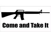 6 x 3 Come and Take It Texas Bumper Stickers Decal Window Sticker Gun Decals