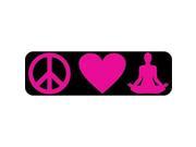 10 x 3 Peace Love Yoga Bumper Sticker Vinyl Decal Window Stickers Ski Decals