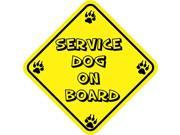 5 x 5 Service Dog On Board Bumper Sticker Decal Window Vinyl Stickers Decals