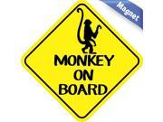 6in x 6in Monkey On Board Animals Magnet Magnetic Vehicle Sign