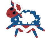 5in x 5in Red White Blue Left Facing Patriotic American Sheep Bumper Lamb Sticker Stickers Vinyl Ewe Window Decal Decals