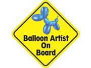 5in x 5in Balloon Artist On Boardnal Bumper Sticker Vinyl Window Decal