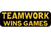 10 x3 Teamwork Wins Games Business Sign Decal Sticker Signs Decals Stickers