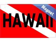 5in x 3in Hawaii Diver Down flag Magnet Magnetic Vehicle Sign