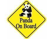 5in x 5in Panda On Board Animals Bumper Sticker Vinyl Window Decal
