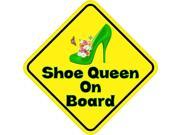 5 x 5 Shoe Queen On Board Bumper Sticker Decal Vinyl Window Stickers Decals