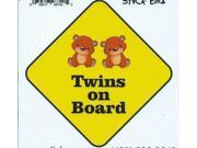 4.5 x 4.5 Boy Twins on Board Sign Bumper Sticker Decal Window Stickers Decals