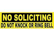 10 x3 No Soliciting Do Not Knock Or Ring Bell Sign Decals Sticker Stickers