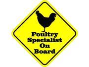 5 x 5 Poultry Specialist Chicken On Board Vinyl Bumper Stickers Decals Window Sticker Decal