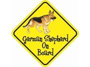 5 x 5 German Shepherd On Board Bumper Sticker Decal Window Vinyl Stickers Decals