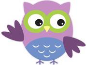 5 x4 Purple and Blue Owl Owls Bumper Stickers Vinyl Decals Window Sticker Car Decal