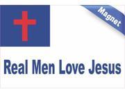 Christian Flag with Real Men Love Jesus Magnet Magnetic Vehicle Sign