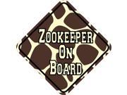 5 x 5 Zookeeper On Board Vinyl Bumper Stickers Decals Window Sticker Decal