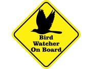 4.5 x 4.5 Bird Watcher On Board Bumper Sticker Decal Window Stickers Decals