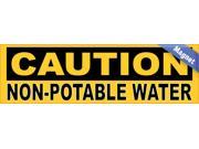 10in x 3in Caution Non Potable Water Magnet Magnetic Sign