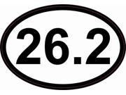 4.5in x 3in Black Marathon 26.2 Running Run Bumper Sticker Vinyl Window Decal