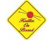5 x5 Knitter On Board Bumper Sticker Vinyl Decal Stickers Decals