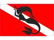 5 x3 Diver Down With A Mermaid Flag Bumper Sticker Decal Window Stickers Car Decals