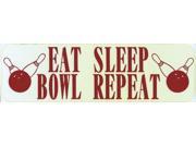 10 x 3 Eat Sleep Bowl Repeat Bowling Magnet Magnetic Bumper Sticker Decal Car