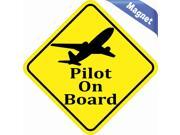 5 x5 Pilot On Board Vinyl Bumper magnets Decals magnetic magnet Decal