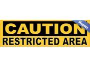 10in x 3in Caution Restricted Area Magnet Magnetic Sign