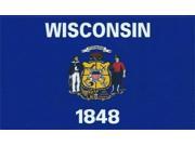 5 x 3 Wisconsin State Flag Bumper Sticker Decal Car Window Stickers Decals