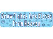 10 x 3 Snowflakes Are Kisses From Heaven Vinyl Bumper Sticker Car Decal Window Stickers Decals