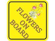 6in x 6in Flowers On Board Floristnal Bumper Sticker Vinyl Window Decal