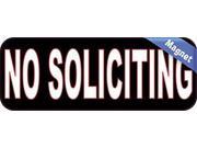 8 x 3 No Soliciting Vinyl Vehicle Magnet Magnetic Sign Car Magnets
