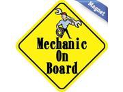 6 x 6 Mechanic On Board Vinyl Vehicle Magnet Magnetic Sign Car Magnets