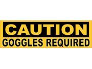 10in x 3in Caution Goggles Required Sticker Vinyl Window Decal