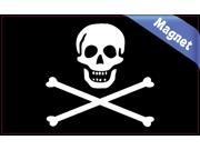 5 x3 Jolly Roger Pirate Flag Bones Bumper magnet Decal magnets Decals
