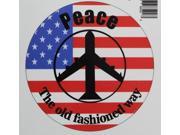 4.5 x 4.5 Peace Bomber US flag Bumper Sticker Decal Car Window Stickers Decals