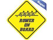 4.5 x4.5 Rower On Board Rowing Bumper magnet Decal magnetic magnets Car Decals