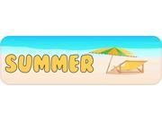 10in x 3in Beach Summer Bumper Sticker Vinyl Truck Window Decal Stickers 10in x 3in Beach Summer Bumper Sticker Vinyl Truck Window Decal Stickers