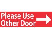 10in x 3in Red Right Please Use Other Door Sticker Vinyl Business Stickers 10in x 3in Red Right Please Use Other Door Sticker Vinyl Business Stickers