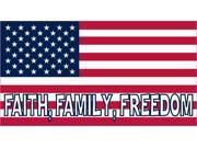7in x 3.8in Faith Family Freedom American Flag Sticker Vinyl Vehicle Decal 7in x 3.8in Faith Family Freedom American Flag Sticker Vinyl Vehicle Decal