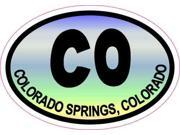 3in x 2in Colorful Oval CO Colorado Springs Sticker Travel Decal Stickers 3in x 2in Colorful Oval CO Colorado Springs Sticker Travel Decal Stickers